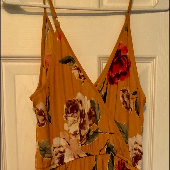 Xhilaration Yellow Floral Jumpsuit - Picture 1 of 4